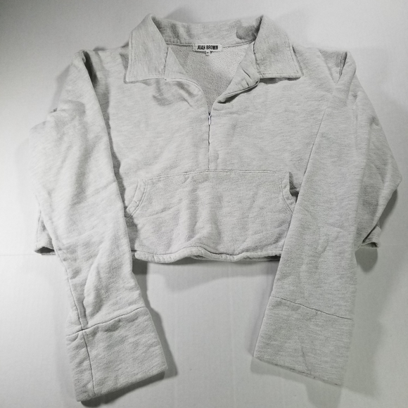 Joah Brown Light Gray Cowl Neck Sweater